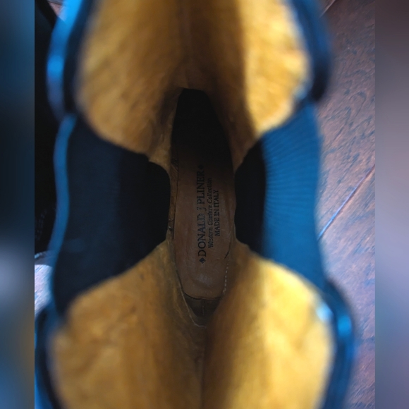 Donald J Pliner Western Couture Collection Black & Brown Cowboy Boots WomenSz 6 - Picture 15 of 17